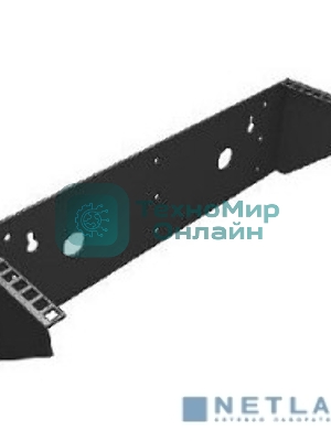 Кронштейн телекоммуникационный настенный вертикальный 3U, черный КНО-В-3U-9005