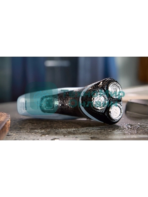 Электробритва роторная Philips X3003/00 реж.эл.:3 питан.:аккум. голубой/черный