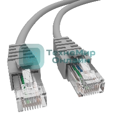 Патч-корд NTSS NTSS-PC-UTP-RJ45-5e-1.0-LSZH-GY NTSS-PC-UTP-RJ45-5E-1.0-LSZH UTP RJ-45 вил.-вилка RJ-45 кат.5E 1м серый LSZH (уп.:1шт) 26AWG