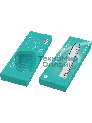 Адаптер VCOM TypeC -->3*USB3.0+2*USB2.0+VGA+RJ45+SD+TF+AUD+HDMI+DP+2*USB3.1 Data+PD