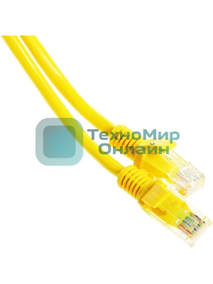 Патч-корд UTP Cablexpert PP12-20M/Y cat.5e, 20м, литой, многожильный, желтый
