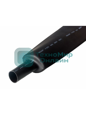 Термоусаживаемая трубка Rexant 40,0/20,0 мм, черная, упаковка 10 шт. по 1 м