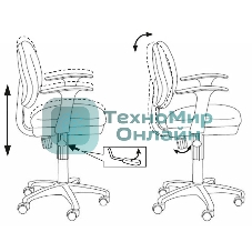 Кресло Бюрократ CH-W356AXSN/15-75 оранжевый 15-75 колеса белый/оранжевый (пластик белый)