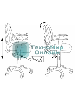 Кресло Бюрократ CH-W356AXSN/15-75 оранжевый 15-75 колеса белый/оранжевый (пластик белый)
