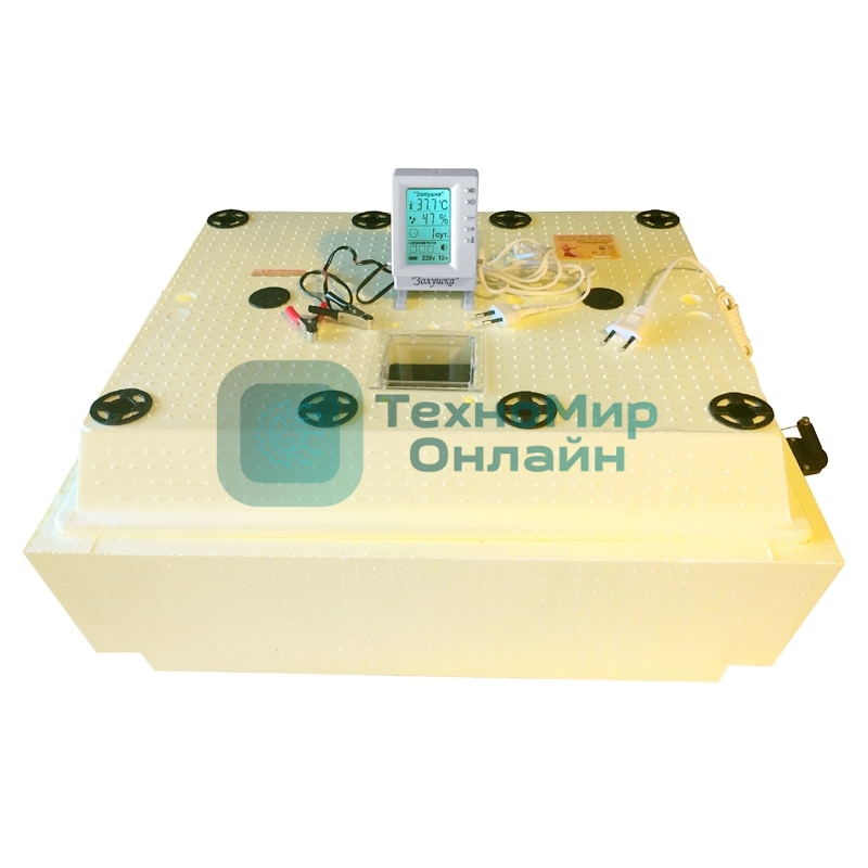 Инкубатор Золушка 2020, ЖК дисплей (70-220/12) автоматический поворот, куриных 70 яиц, гусиных 40 яиц