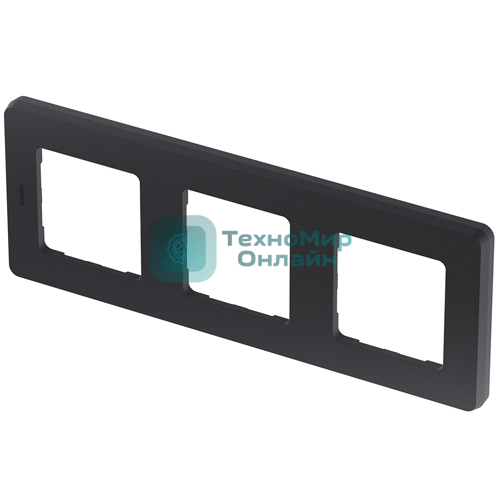 Рамка 3 поста антрацит Inspiria