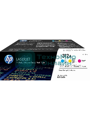Картридж лазерный набор Hewlett-Packard 312A CF440AM голубой, желтый, пурпурный для HP CLJ Pro M476 2400 стр.