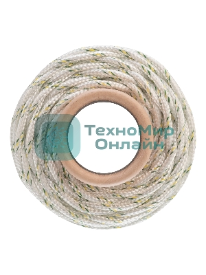 Фал плетеный Сибртех капрон 16-прядный с капрон. серд. 6 мм, бухта 100 м, 650 кгс
