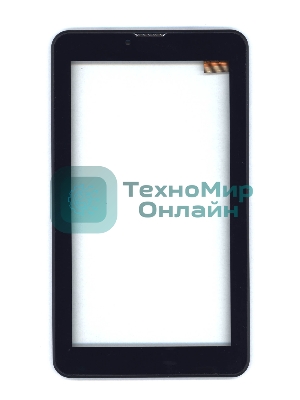 Сенсорное стекло (тачскрин) для Irbis TZ49 Hit, черное с рамкой