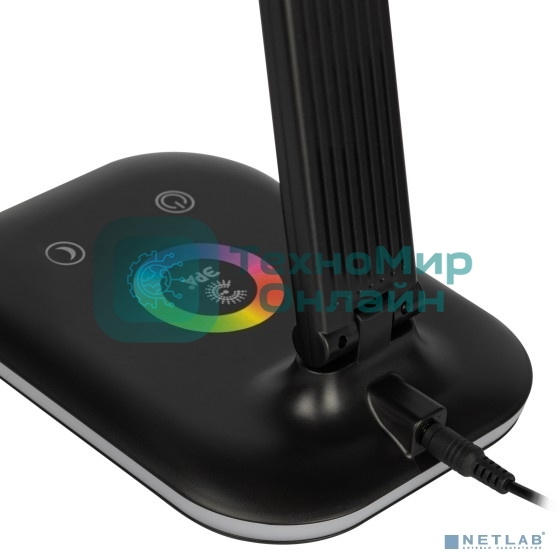 Настольный светильник NLED-502-11W-BK ЭРА Б0057195 светодиодный черный, выбор цвет температуры, три уровня яркости