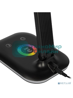 Настольный светильник NLED-502-11W-BK ЭРА Б0057195 светодиодный черный, выбор цвет температуры, три уровня яркости