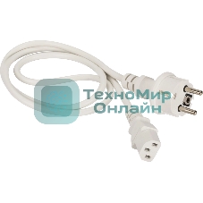 Шнур питания Lanmaster LAN-PP13/SH-10-WH C13-Schuko проводник.:3x0.75мм2 10м 220В 10А белый