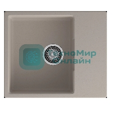 Мойка GRANFEST URBAN 658L 1-чаша+крыло 580x490мм, монтаж: врезной, материал: кварц, песочный