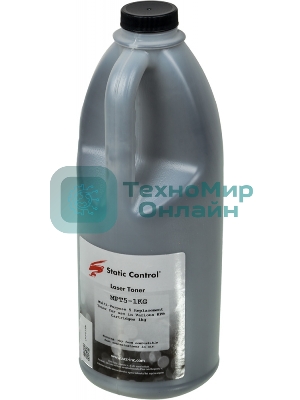Тонер Static Control MPT5-1KG черный флакон 1000гр. для принтера HP LJ1200/4100/5000