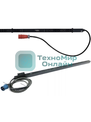 БРП Uniprom, с мониторингом, 0U, 400В, 3Ф, 16A, 36xC13 12xC19, 3м кабель, IEC309