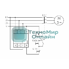 Реле контроля наличия; ассимметрии и чередования фаз CKF-B (монтаж на DIN-рейке 35мм; задержка отключения 3-5с; 3х400/230В+N 2А 1Z) F&F EA04.002.002