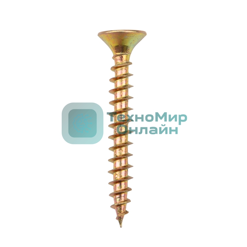 Саморез универсальный Kranz 5х40, желтый цинк, пакет (20 шт.)