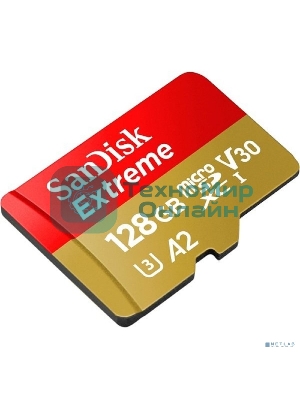 Флеш карта microSD 128Gb SanDisk microSDXC Class 10 UHS-I A2 C10 V30 U3 Extreme 190MB/s