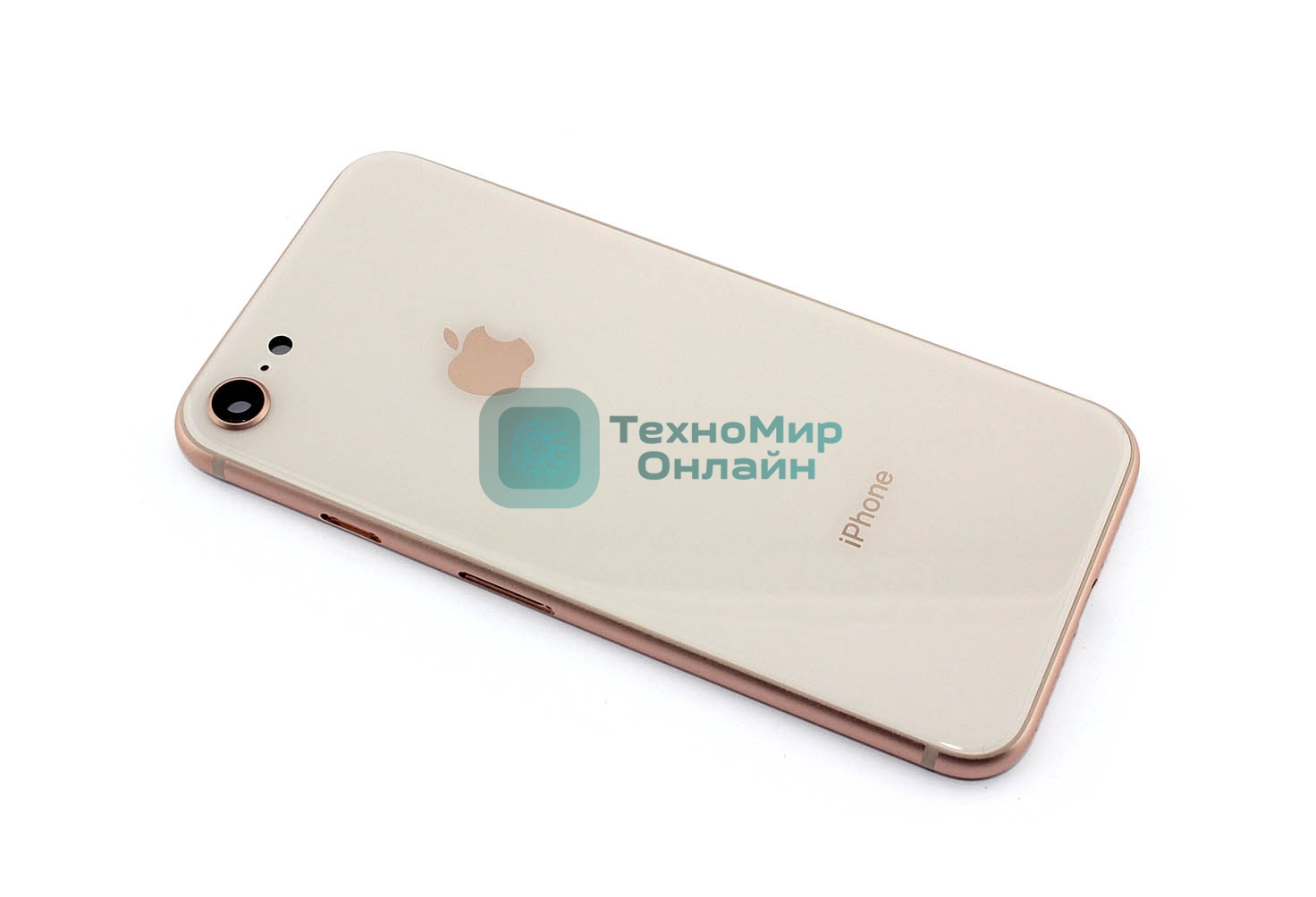 Задняя крышка (корпус) в сборе с рамкой для Apple iPhone 8 золотой