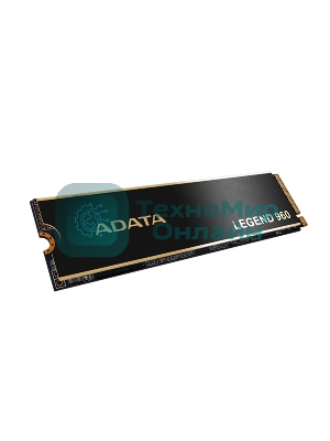 Накопитель SSD ADATA LEGEND 960, 1Tb, PCIe 4.0 x4, M.2 2280, NVMe, R/W 7400/6000, с радиатором