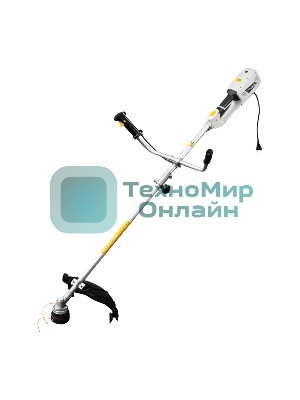 Триммер электрический Kranz KR-1400, 1400Вт, 420/255мм, катушка+диск, разборная штанга