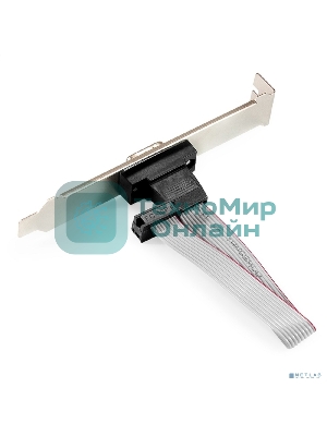 Планка портов в корпус 1xCOM ExeGate BrctDB91 (Com 10-pin (F) --> RS232 DB9 Male, кабель 20 см)