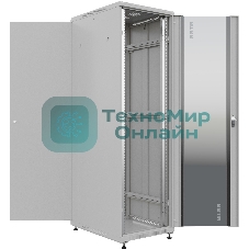 Шкаф серверный NTSS Премиум (NTSS-R42U6080GS) напольный 42U 600x800мм пер.дв.стекл металл 900кг серый IP20 сталь