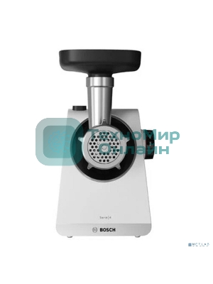 Мясорубка электрическая Bosch MFWS420W белый, 1900 Вт, 2.5 кг/мин, реверс, насадки - 3
