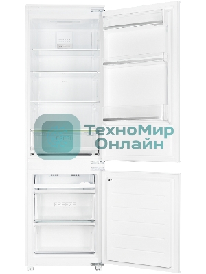 Встраиваемый холодильник Kuppersberg NBM 17863, Габариты(ВхШхГ):178.5x54x54,5; Перенавешиваемые двери, Класс энергопотребления А++ (222 кВт/ч), No-frost, 182л/59л, Уровень шума: 41 Дб