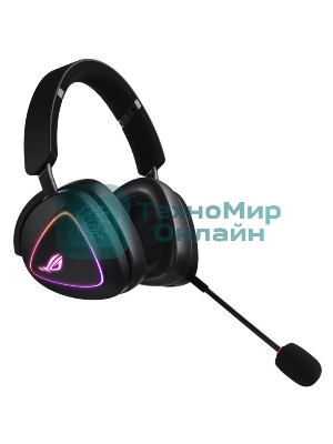 Гарнитура ASUS ROG Delta II чёрный, беспроводная + проводная, Bluetooth, подсветка