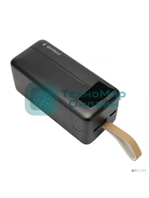 Портативный аккумулятор Gembird GPB-50Q, 50000мА·ч, QC/PD, дисплей, черный