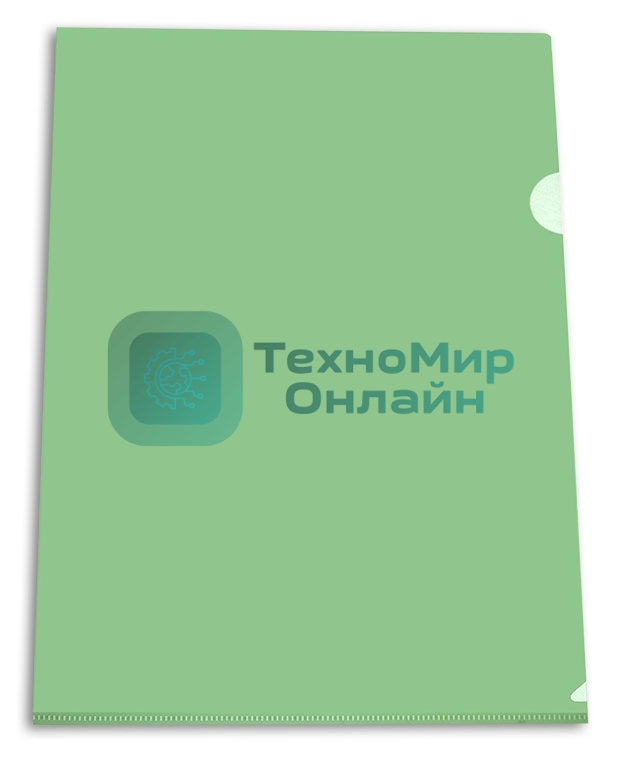 Папка-уголок Бюрократ -EE310/1GREEN A4, пластик, 0.15мм, зеленый