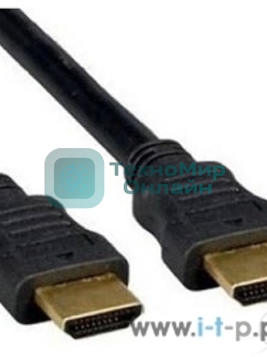 Кабель Cablexpert HDMI CC-HDMI4F-10, 19M/19M, v2.0, медь, позол.разъемы, экран, плоский кабель, 3м, черный, пакет