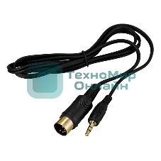 Шнур Rexant DIN 5 Pin - Stereo 3,5 мм, длина 1,5 метра (GOLD)