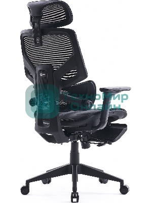 Кресло Cactus CS-CHR-MC01-BLBK синий, сетка, подголовник, подставка для ног