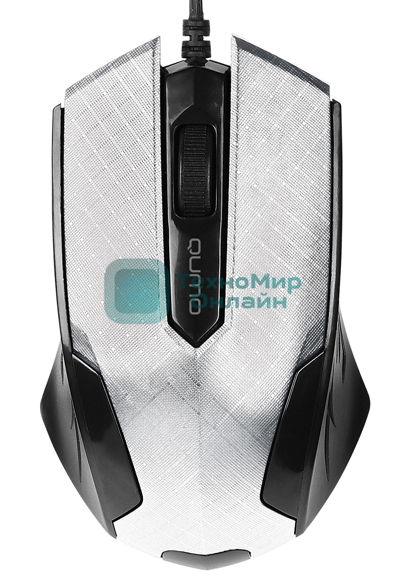 Мышь проводная Qumo Office M14 белый, 1000 dpi, USB, кнопки - 3