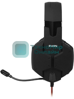 Игровые стереонаушники с микрофоном SVEN AP-G988MV, черный-красный Игровые стереонаушники с микрофоном SVEN AP-G988MV, черный-красный
