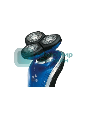 Электробритва Centek CT-2170 (синий) ротор 3D, влажное бритье, 3 плав.головки, 2-ные лезвия, до 50 мин раб