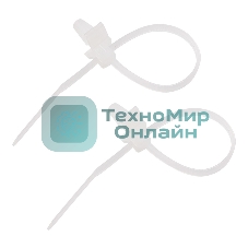 Хомут-стяжкa нейлоновая с крепежным пистоном Rexant 190x4,8 мм, ø3,2 мм, белая, упаковка 100 шт.