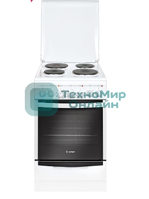 Плита электрическая Gefest 5140-02 белый, конфорок 4 электрических, духовка 55 л, 50 см x 85 см x 58.5 см