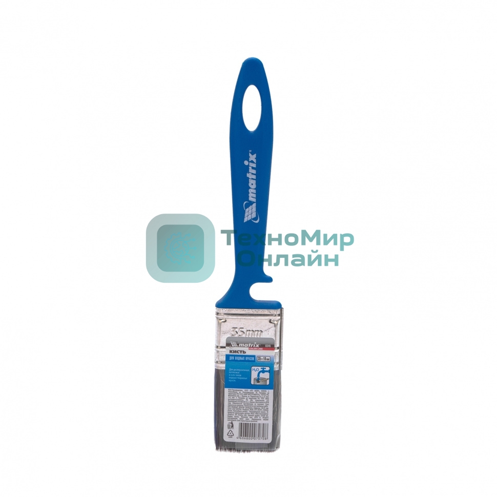 Кисть флейцевая Matrix для водных красок, 35x10 мм, смешанная щетина, пластиковая рукоятка