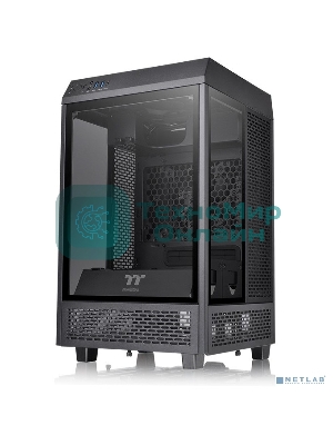 Компьютерный корпус Thermaltake The Tower 100 черный без БП ATX 2x120мм 2xUSB 3.0 1xUSB3.1 audio bott PSU
