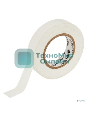 Изолента ПВХ Kranz 0.13х15 мм, 25 м, белая (5 шт./уп.)