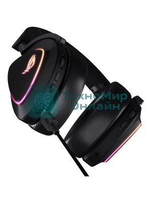 Гарнитура ASUS ROG Delta II чёрный, беспроводная + проводная, Bluetooth, подсветка