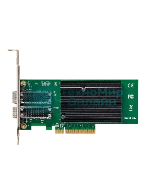 Сетевой адаптер ExeGate EXE-X710-2SFP+ (PCI-E x8 v.3, порты 2x SFP+, Dual 10Gb/s, Server NIC Chipset Intel FTXL710)