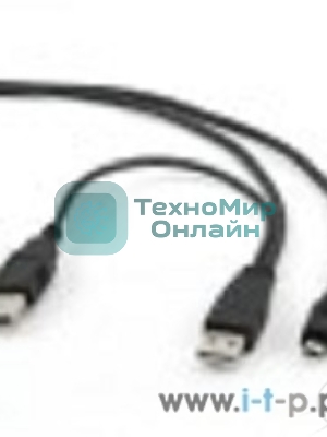 Кабель Gembird/Cablexpert USB 2.0 Pro, 2xAM/miniBM 5P, 0.9м, экран, черный