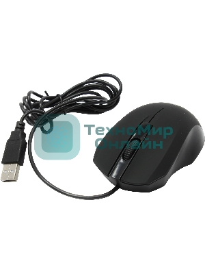 Мышь проводная Defender MM-310 черный, 1000 dpi, USB, кнопки - 3