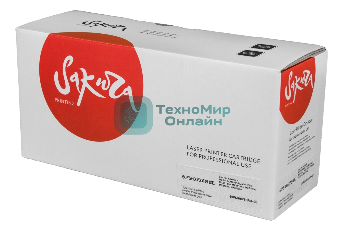 Картридж Sakura 60F5H00/60F5H0E для Lexmark MX611de,MX511de, MX410de, MX611dhe, MX511dhe, MX510de, MX310dn, MX511dte, черный, 10 000 к.