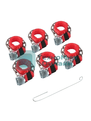 Цепи (браслеты) противоскольжения Rexant для легковых автомобилей, однорядные, к-т 6 шт.