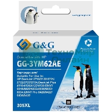 Картридж струйный G&G GG-3YM62AE 305XL черный (4мл) для HP DeskJet 2320/2710/2720